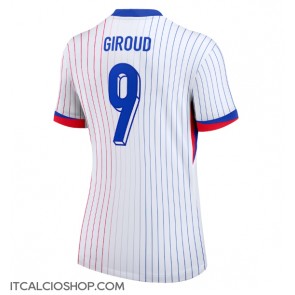 Francia Olivier Giroud #9 Seconda Maglia Femmina Europei 2024 Manica Corta